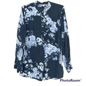 J. Jill Woman’s Silk Button Down Business Classic Blouse Size Medium